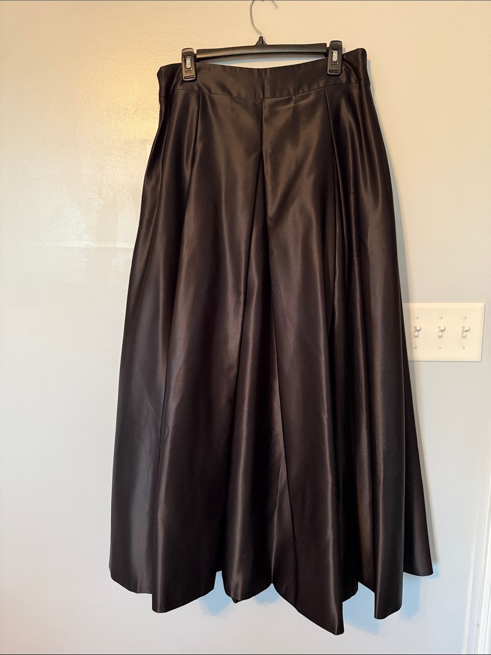 DIY Dress Black Satin A-Line Maxi Skirt